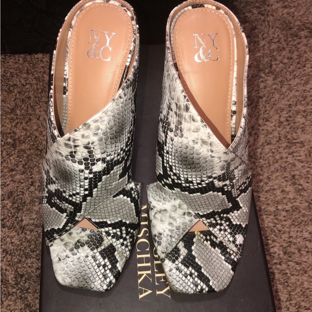 Brand new ny and co snake mule slides 8.5. “Sophia”